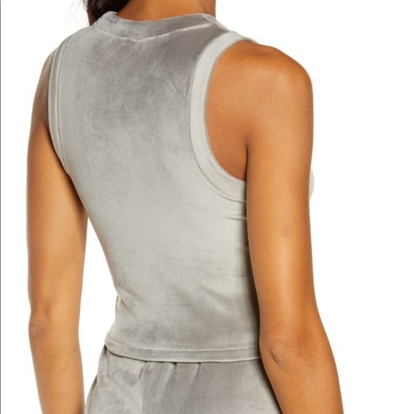 SKIMS Velour Crewneck Tank in Smoke XS - Picture 3 of 4